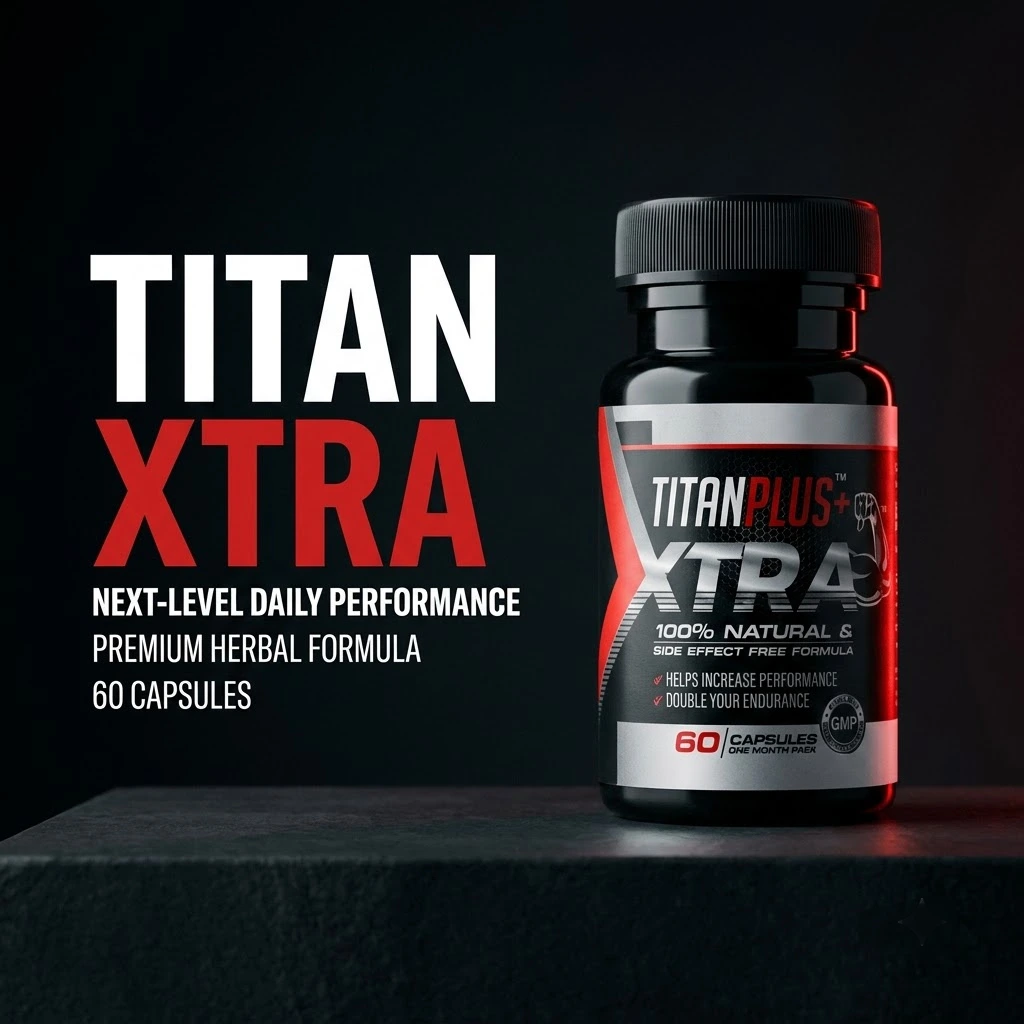 Titan Plus Xtra bottle — front shot